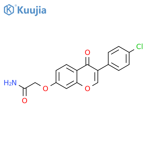 2-{[3-(4-chlorophenyl)-4-oxo-4H-chromen-7-yl]oxy}acetamide structure