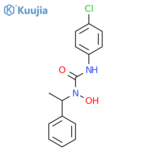 UREA, N'-(4-CHLOROPHENYL)-N-HYDROXY-N-(1-PHENYLETHYL)- structure