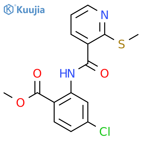 Methyl 4-chloro-2-[2-(methylsulfanyl)pyridine-3-amido]benzoate structure