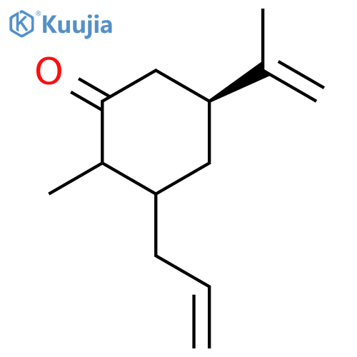 Cyclohexanone, 2-methyl-5-(1-methylethenyl)-3-(2-propenyl)-, (5S)- structure