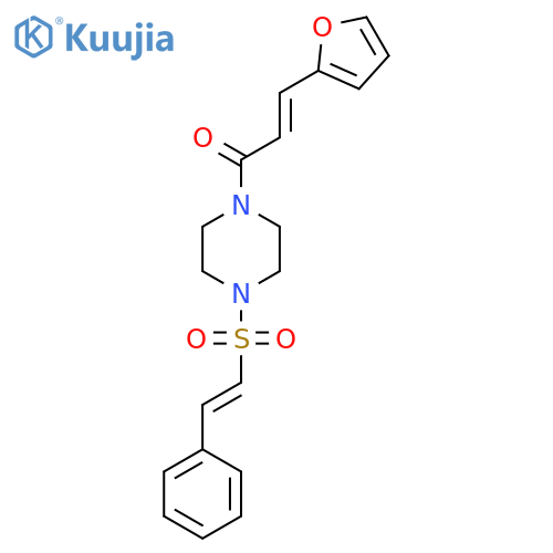 3-(Furan-2-yl)-1-[4-(2-phenylethenesulfonyl)piperazin-1-yl]prop-2-en-1-one structure