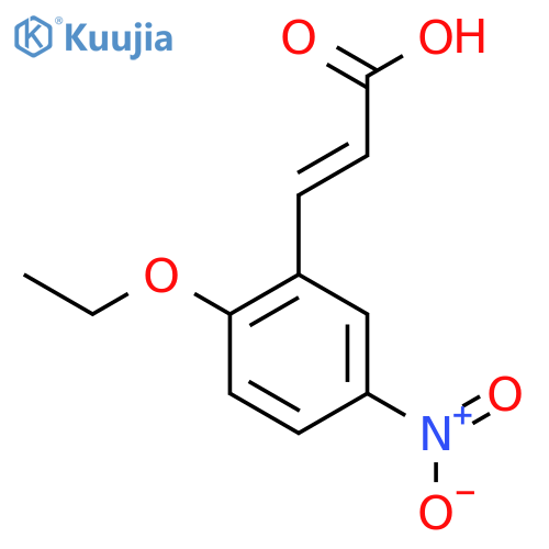 3-(2-ethoxy-5-nitrophenyl)prop-2-enoic acid structure