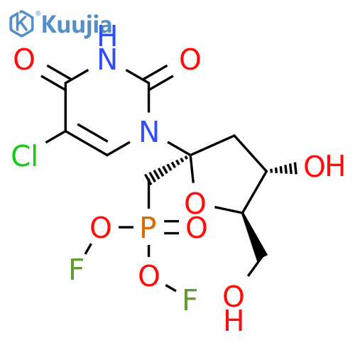 URIDINE, 5-CHLORO-2'-DEOXY-1'-C-(DIFLUOROPHOSPHONOMETHYL)- structure