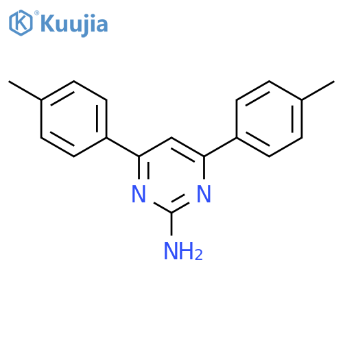 4,6-bis(4-methylphenyl)pyrimidin-2-amine structure