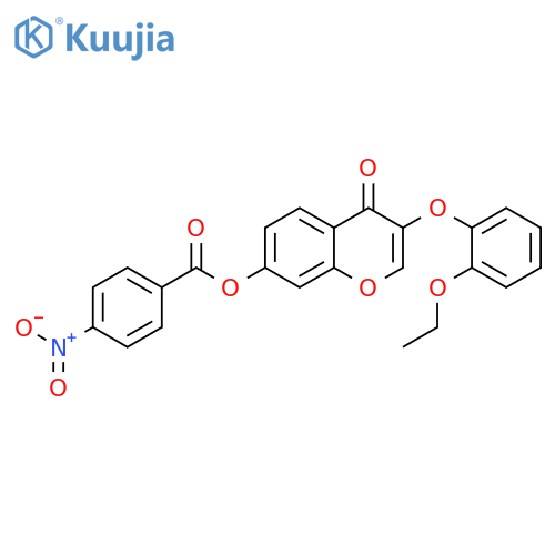 3-(2-ethoxyphenoxy)-4-oxo-4H-chromen-7-yl 4-nitrobenzoate structure
