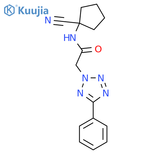 N-(1-cyanocyclopentyl)-2-(5-phenyl-2H-1,2,3,4-tetrazol-2-yl)acetamide structure