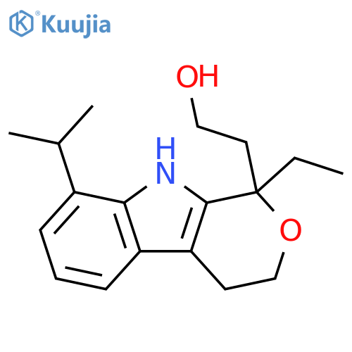 1-Ethyl-1,3,4,9-tetrahydro-8-(1-methylethyl)pyrano3,4-bindole-1-ethanol structure