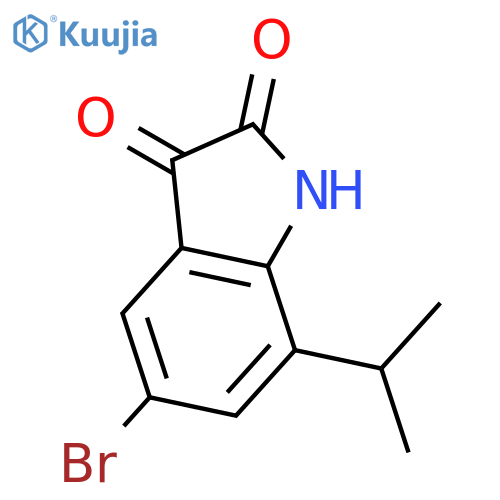 5-bromo-7-(propan-2-yl)-2,3-dihydro-1H-indole-2,3-dione structure