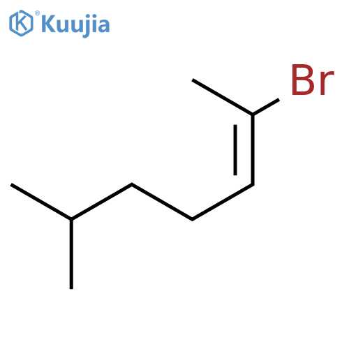 (E)-2-Bromo-6-methyl-2-heptene structure
