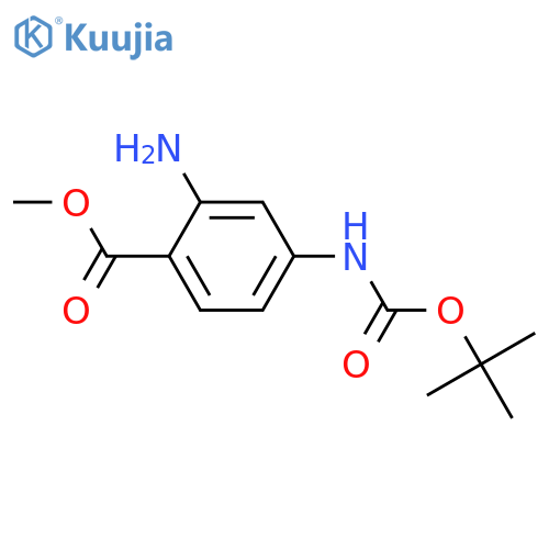 Methyl 2-amino-4-((tert-butoxycarbonyl)amino)benzoate structure