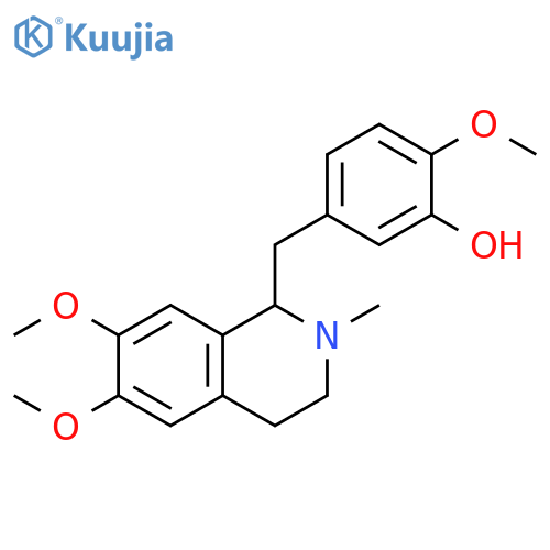 Phenol,2-methoxy-5-[(1,2,3,4-tetrahydro-6,7-dimethoxy-2-methyl-1-isoquinolinyl)methyl]- structure
