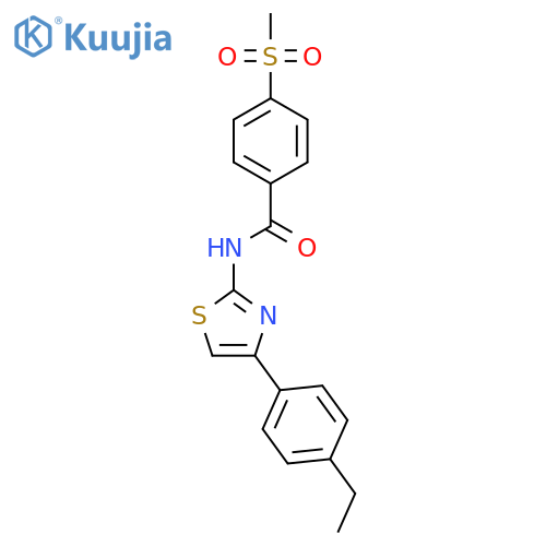 N-4-(4-ethylphenyl)-1,3-thiazol-2-yl-4-methanesulfonylbenzamide structure