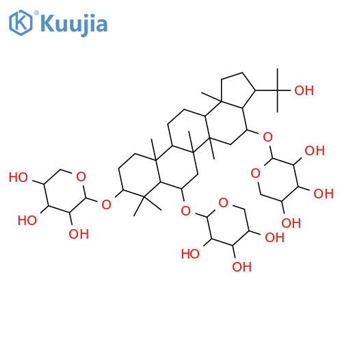 3,6,16,22-Hopanetetrol; (3β,6α,16β,21αH)-form, 3,6,16-Tri-O-β-D-xylopyranoside structure
