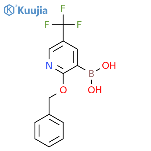 2-Benzyloxy-5-(trifluoromethyl)pyridine-3-boronic acid structure