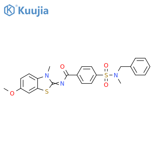 4-benzyl(methyl)sulfamoyl-N-(2Z)-6-methoxy-3-methyl-2,3-dihydro-1,3-benzothiazol-2-ylidenebenzamide structure