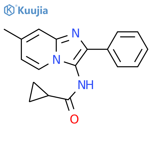 N-{7-methyl-2-phenylimidazo1,2-apyridin-3-yl}cyclopropanecarboxamide structure