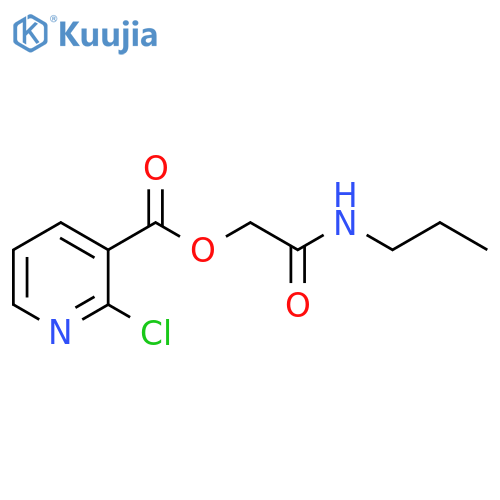 (propylcarbamoyl)methyl 2-chloropyridine-3-carboxylate structure
