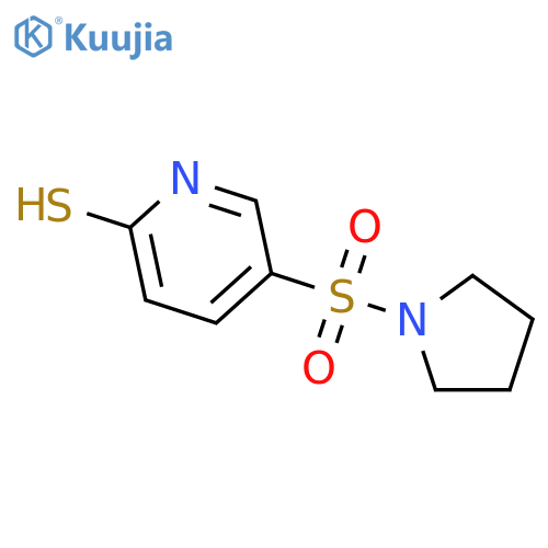 5-(pyrrolidine-1-sulfonyl)pyridine-2-thiol structure