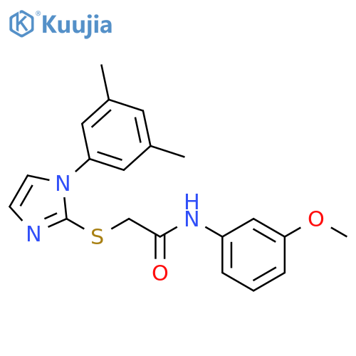 2-{[1-(3,5-dimethylphenyl)-1H-imidazol-2-yl]sulfanyl}-N-(3-methoxyphenyl)acetamide structure
