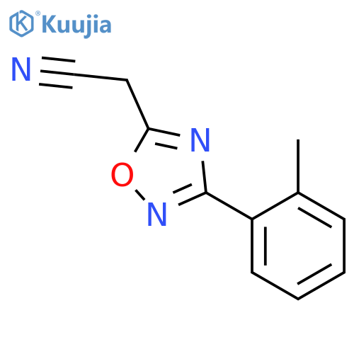 2-3-(2-methylphenyl)-1,2,4-oxadiazol-5-ylacetonitrile structure