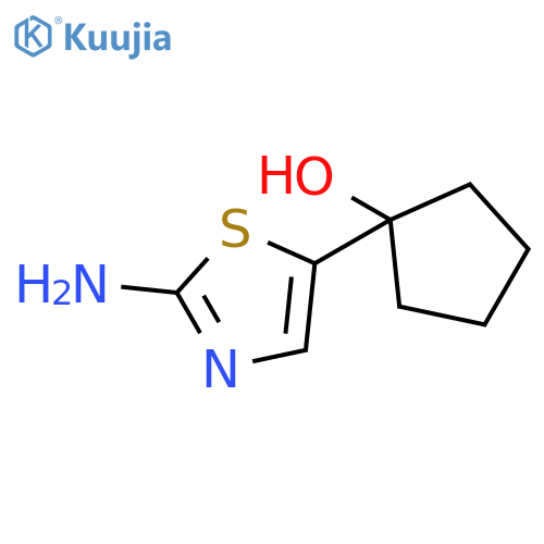 1-(2-amino-1,3-thiazol-5-yl)cyclopentan-1-ol structure