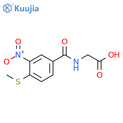 2-{4-(methylsulfanyl)-3-nitrophenylformamido}acetic acid structure