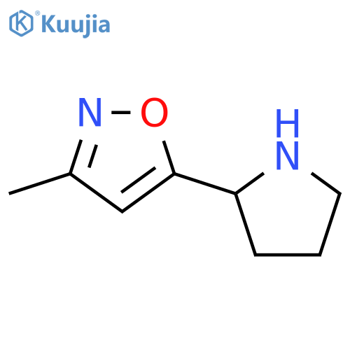 3-methyl-5-pyrrolidin-2-ylisoxazole structure