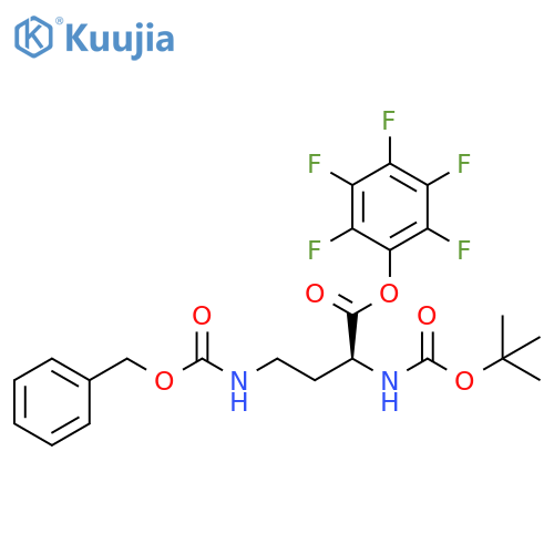 Butanoic acid, 2-[[(1,1-dimethylethoxy)carbonyl]amino]-4-[[(phenylmethoxy)carbonyl]amino]-, 2,3,4,5,6-pentafluorophenyl ester, (2S)- structure