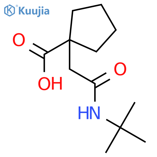 1-(tert-Butylcarbamoyl)methylcyclopentane-1-carboxylic Acid structure