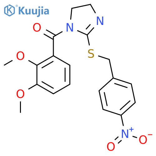 1-(2,3-dimethoxybenzoyl)-2-{(4-nitrophenyl)methylsulfanyl}-4,5-dihydro-1H-imidazole structure