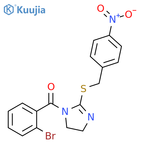 1-(2-bromobenzoyl)-2-{[(4-nitrophenyl)methyl]sulfanyl}-4,5-dihydro-1H-imidazole structure
