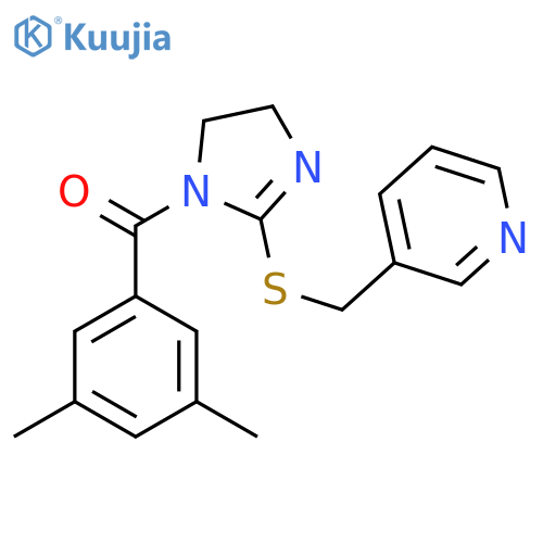 3-({1-(3,5-dimethylbenzoyl)-4,5-dihydro-1H-imidazol-2-ylsulfanyl}methyl)pyridine structure