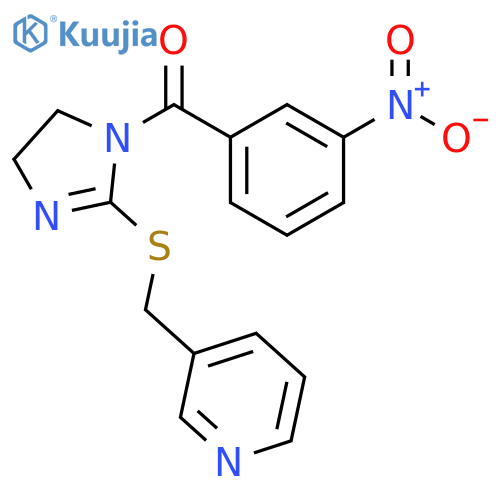 3-({1-(3-nitrobenzoyl)-4,5-dihydro-1H-imidazol-2-ylsulfanyl}methyl)pyridine structure