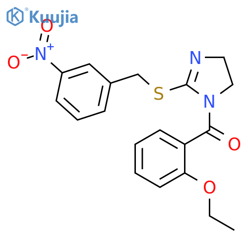 1-(2-ethoxybenzoyl)-2-{(3-nitrophenyl)methylsulfanyl}-4,5-dihydro-1H-imidazole structure
