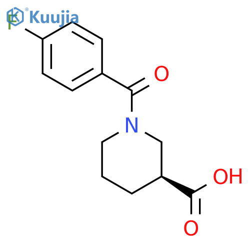 3-Piperidinecarboxylic acid, 1-(4-fluorobenzoyl)-, (3S)- structure