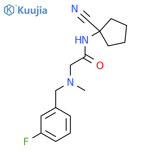 N-(1-cyanocyclopentyl)-2-{[(3-fluorophenyl)methyl](methyl)amino}acetamide structure