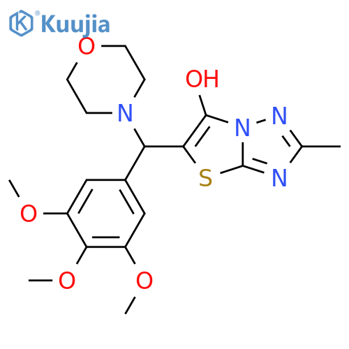 2-methyl-5-(morpholin-4-yl)(3,4,5-trimethoxyphenyl)methyl-1,2,4triazolo3,2-b1,3thiazol-6-ol structure
