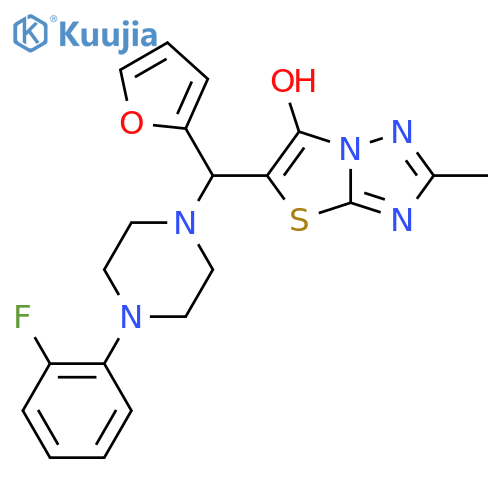 5-{4-(2-fluorophenyl)piperazin-1-yl(furan-2-yl)methyl}-2-methyl-1,2,4triazolo3,2-b1,3thiazol-6-ol structure