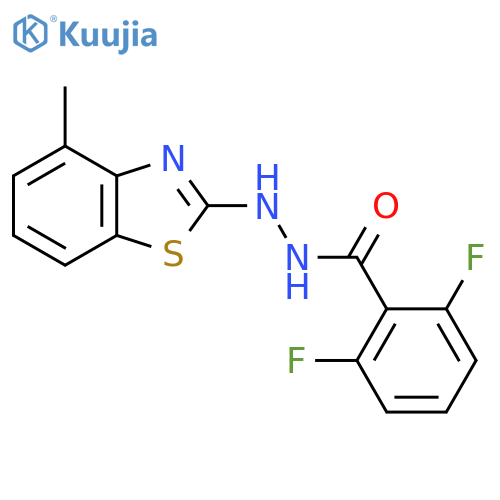 2,6-difluoro-N'-(4-methyl-1,3-benzothiazol-2-yl)benzohydrazide structure