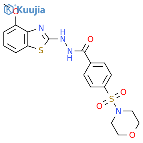 N'-(4-methoxy-1,3-benzothiazol-2-yl)-4-(morpholine-4-sulfonyl)benzohydrazide structure