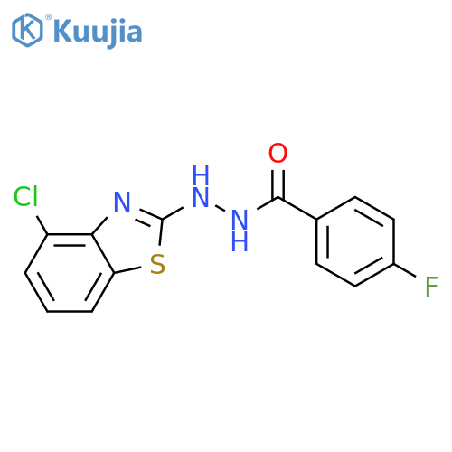 N'-(4-chloro-1,3-benzothiazol-2-yl)-4-fluorobenzohydrazide structure