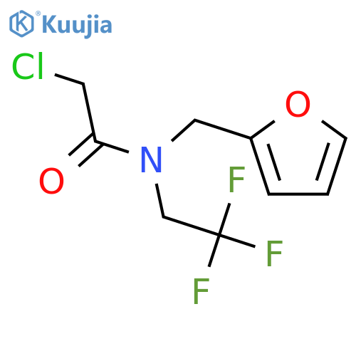 2-chloro-N-(furan-2-yl)methyl-N-(2,2,2-trifluoroethyl)acetamide structure