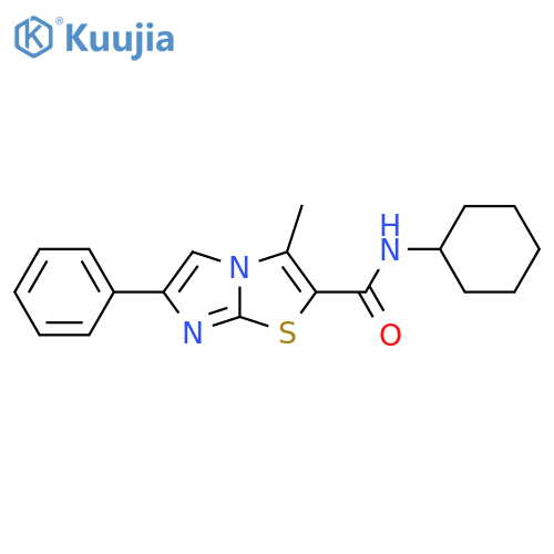 N-cyclohexyl-3-methyl-6-phenylimidazo2,1-b1,3thiazole-2-carboxamide structure