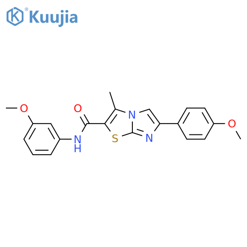 N-(3-methoxyphenyl)-6-(4-methoxyphenyl)-3-methylimidazo2,1-b1,3thiazole-2-carboxamide structure