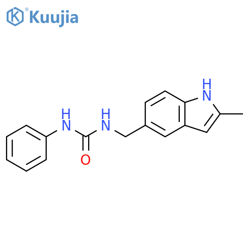 3-(2-methyl-1H-indol-5-yl)methyl-1-phenylurea structure