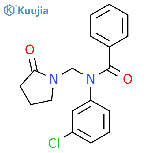 N-(3-chlorophenyl)-N-(2-oxopyrrolidin-1-yl)methylbenzamide structure