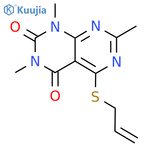 1,3,7-trimethyl-5-(prop-2-en-1-ylsulfanyl)-1H,2H,3H,4H-1,3diazino4,5-dpyrimidine-2,4-dione structure