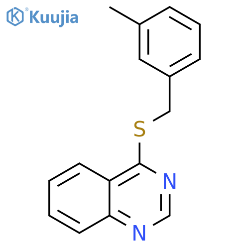 4-{(3-methylphenyl)methylsulfanyl}quinazoline structure