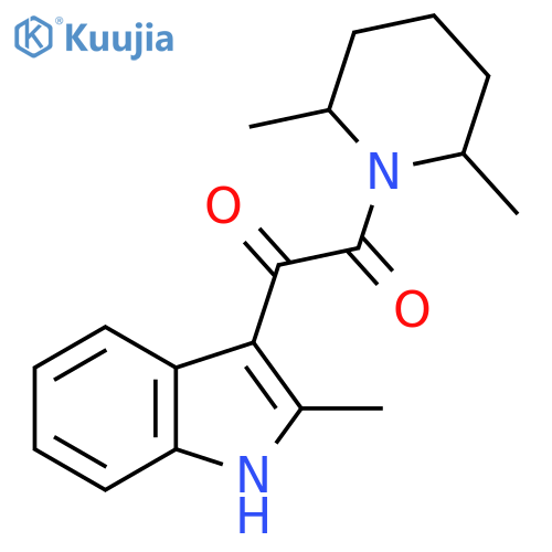 1-(2,6-dimethylpiperidin-1-yl)-2-(2-methyl-1H-indol-3-yl)ethane-1,2-dione structure