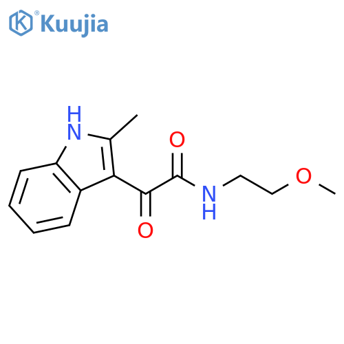 N-(2-methoxyethyl)-2-(2-methyl-1H-indol-3-yl)-2-oxoacetamide structure